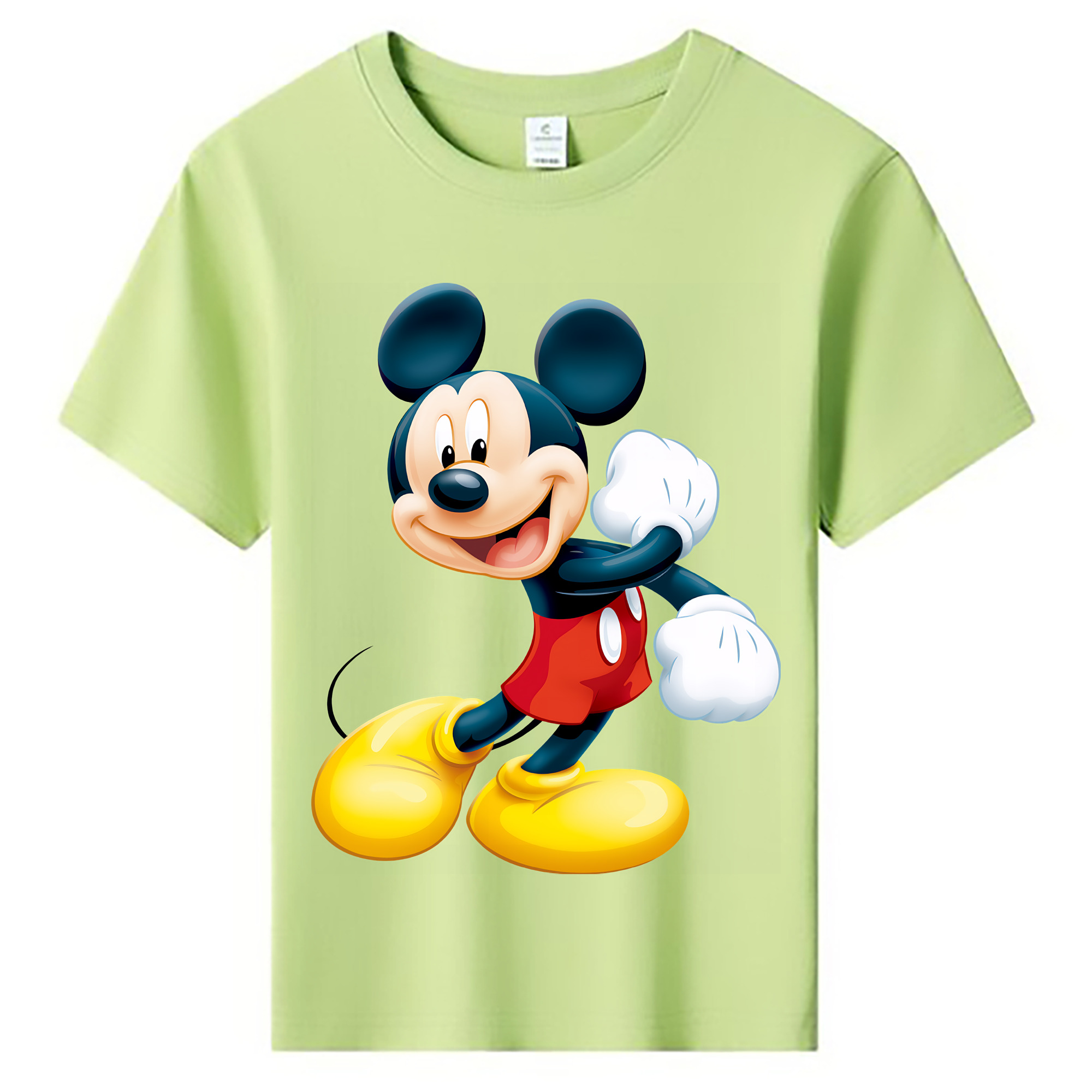 （画像用） ミッキーマウス Mickey Mouse 綿100％キッズTシャツ（フロントプリント）
